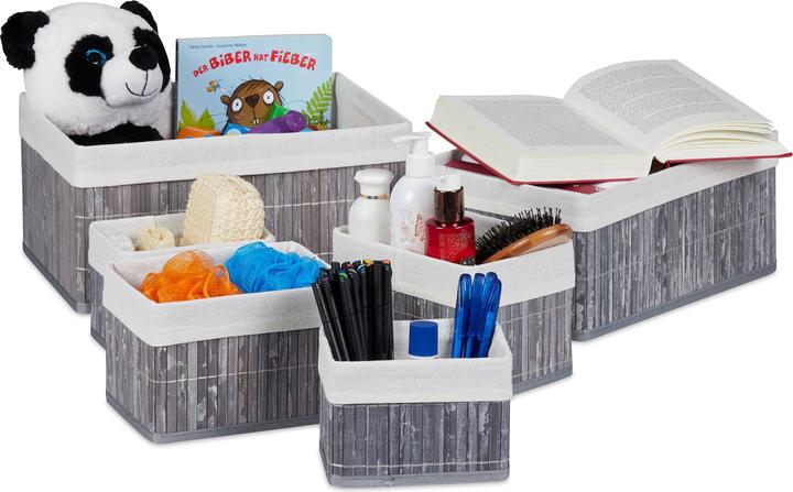 Produktbild Relaxdays Aufbewahrungskorb (6 x, 35 x 25 x 17 cm)