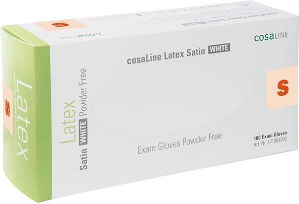 Actual product image CosaLine Examination Gloves Latex Satin white powderfree (S)