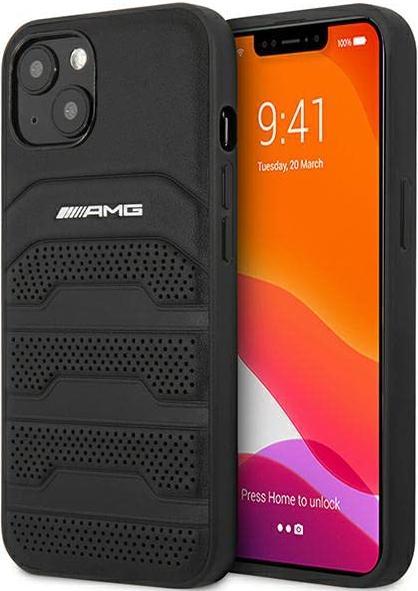 Actual product image Mercedes AMG AMHCP14MGSEBK iPhone 14 Plus 6.7" czarny/black hardcase Leather Debossed Lines (Apple iPhone 14 Plus)