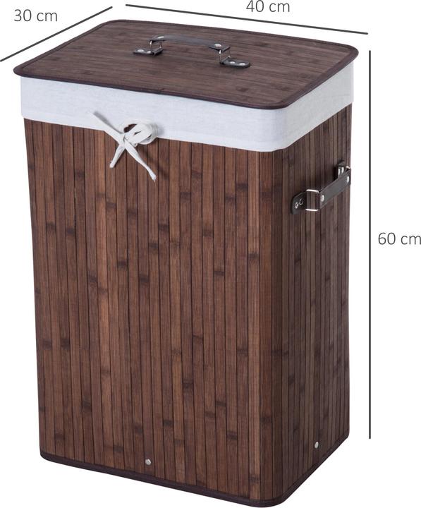 Immagine prodotto Homcom Cesto per il bucato con 2 maniglie (72 l)
