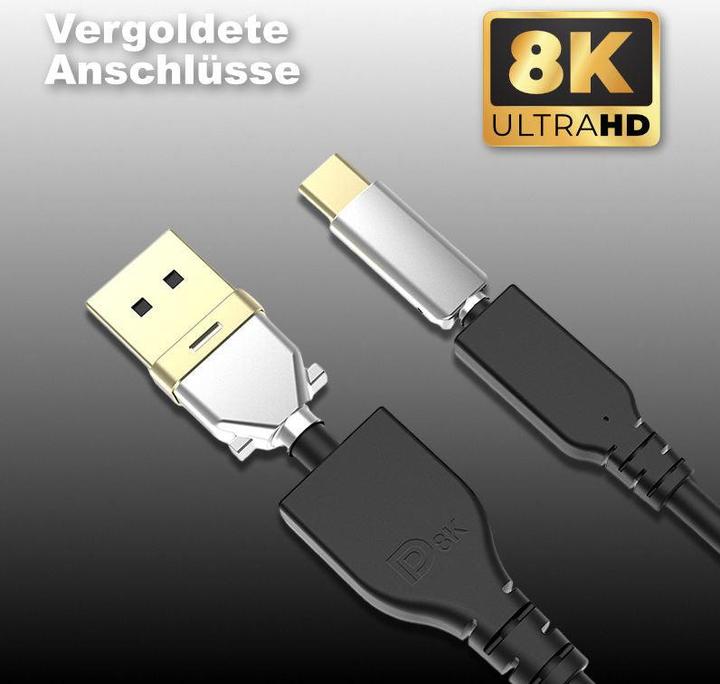 Actual product image Hermex DisplayPort – USB C (2 m, DisplayPort, USB Type C)