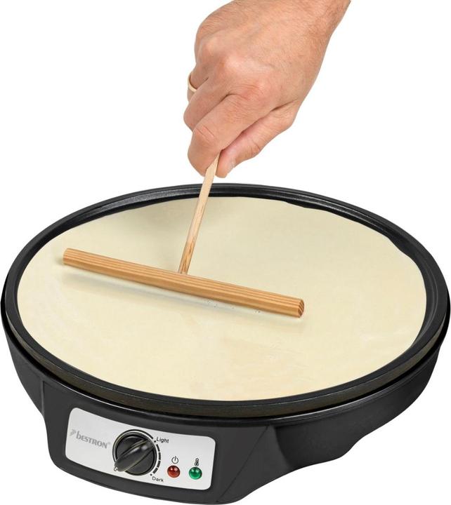 Produktbild Bestron Crêpes Maker im Retro Design, für Crepes mit Ø 30 cm, inkl. Teigverteiler & Crêpes-Wender, m