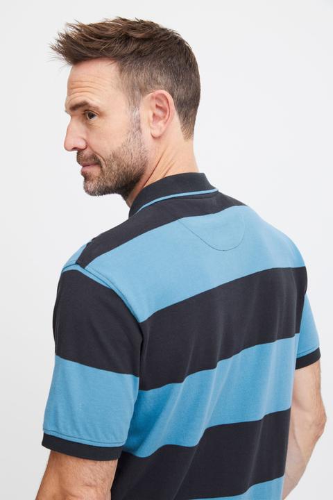 Actual product image FQ1924 FQPeter stripe polo shirt w badge 21900639 (L)