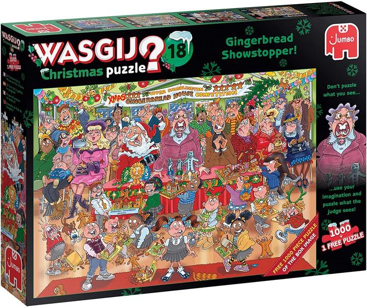 Actual product image Jumbo JUM25017 - Wasgij Christmas 18 - Gingerbread Showstopper, 2 Jigsaw Puzzle, 1000 Pieces (1000 pieces)