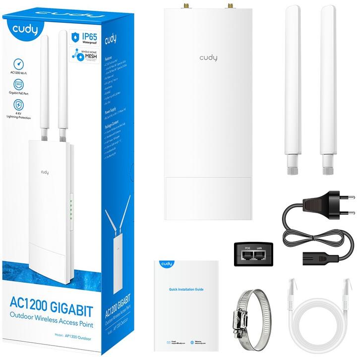 Actual product image Cudy Access Point AP1300 Outdoor AP Gigabit AC1200 Outdoor (867 Mbit/s)