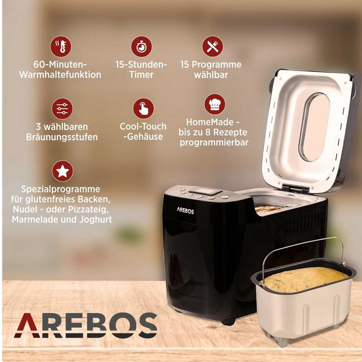 Produktbild Arebos Brotbackautomat