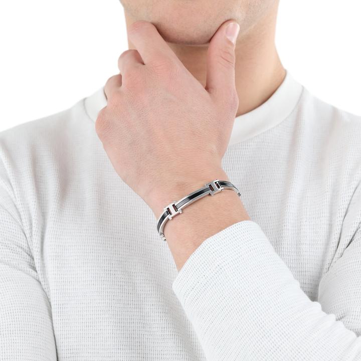 Immagine prodotto S.Oliver Gioielli da braccio per uomo, Acciaio inossidabile (18.50 cm, Acciaio inossidabile)