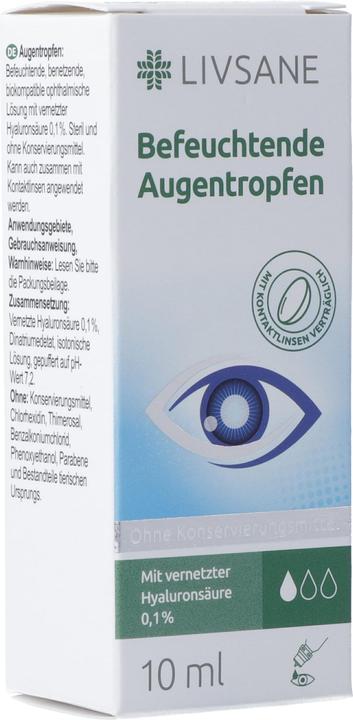 Actual product image Livsane Befeuchtende Augentropfen (10 ml, 10 ml eye drops)