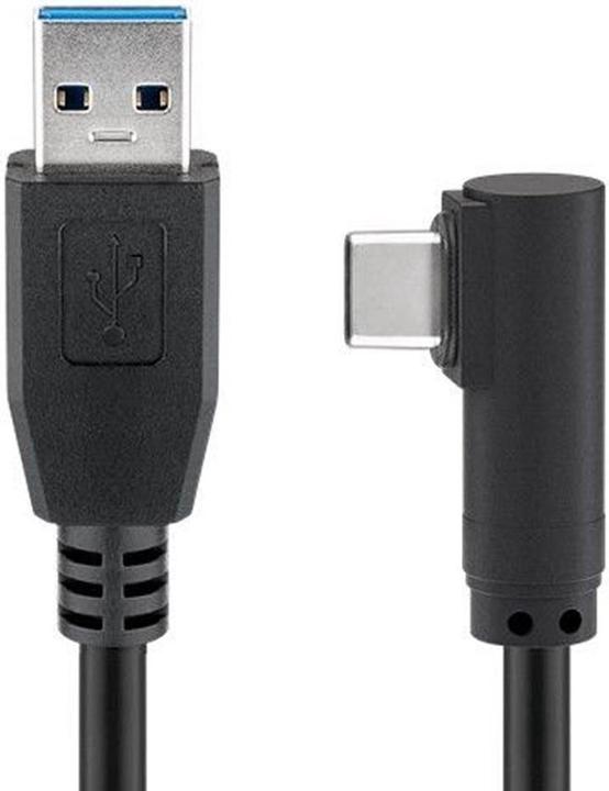 Produktbild AccuCell USB-C Stecker auf USB A 3.0 Kabel mit 90 Grad Stecker (1.50 m, USB 3.0)