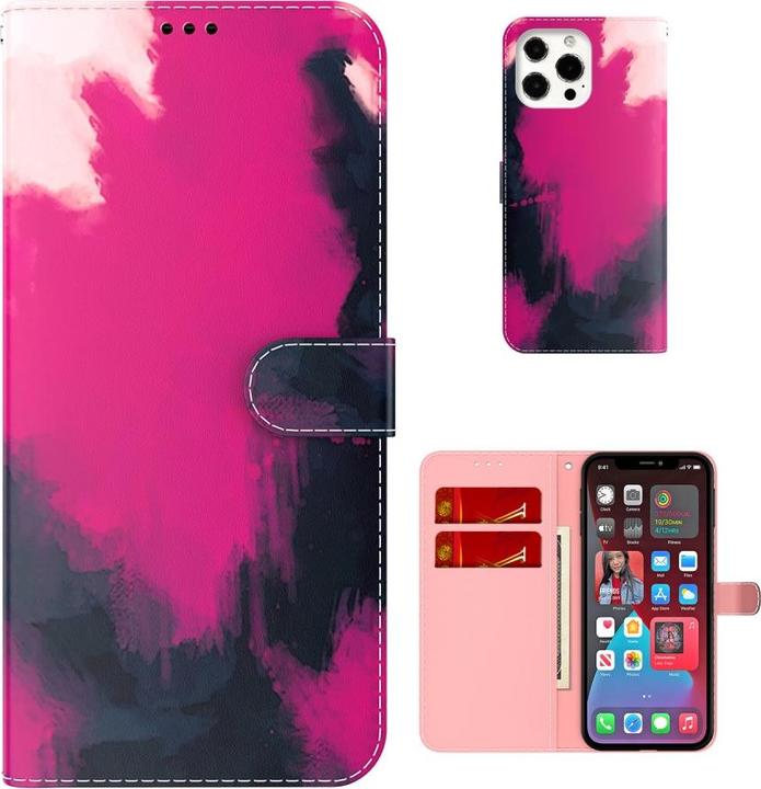 Immagine prodotto Art Custodia a libro per iPhone 13 Pro Custodia con slot per carte Pink (Apple iPhone 13 Pro)