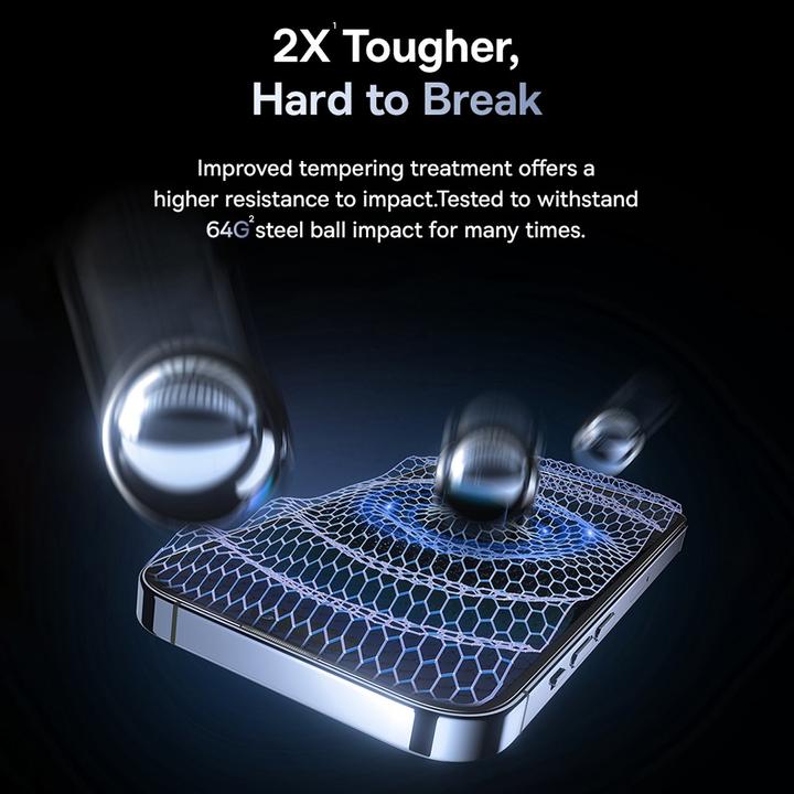 Produktbild Baseus Panzerglas mit Sichtschutz (1 Stück, Apple iPhone 15 Pro)