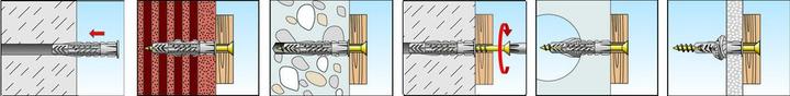 Image du produit Fischer Chevilles universelles UX 6 x 50 50 mm (100 pcs)