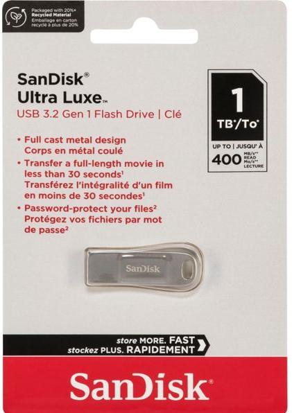 Actual product image SanDisk Ultra Luxe USB 3.2 Flash Drive (1000 GB, USB 3.2)
