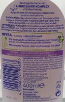 Nährwerte und Zutaten NIVEA Beruhigendes Mizellenwasser (Mizellenwasser, 400 ml)