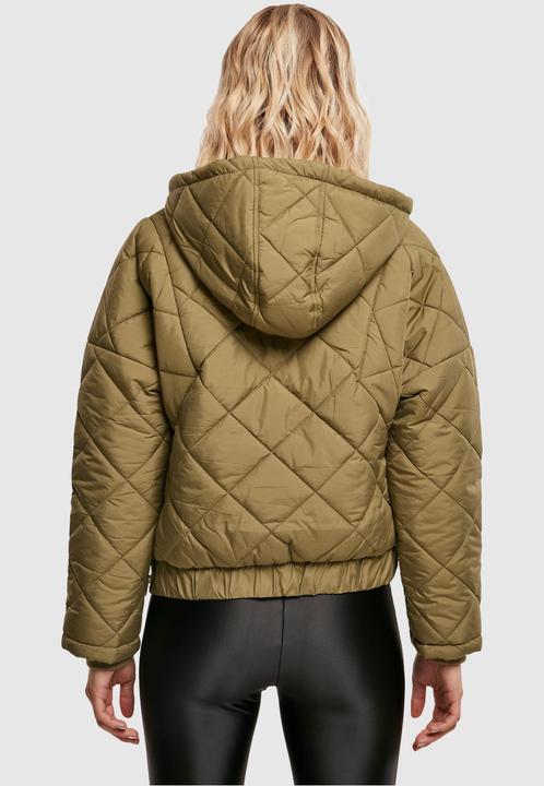 Actual product image Urban Classics Ladies Oversized Diamond Quilted Pull Over Jacket (S)