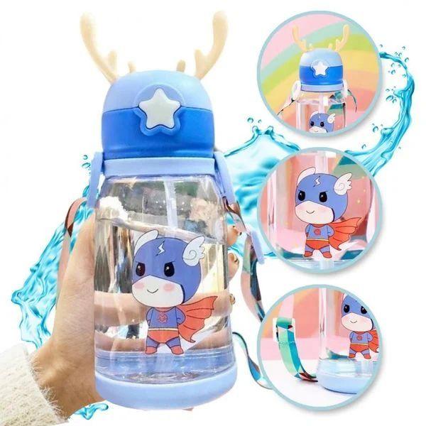 OEM Other Water bottle with straw and leash for kids 500 - 600 ml blue (0.60 l)