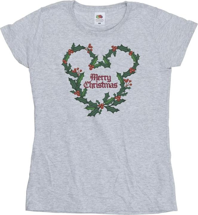 Disney Mickey Mouse Merry Christmas Holly TShirt (XXL)