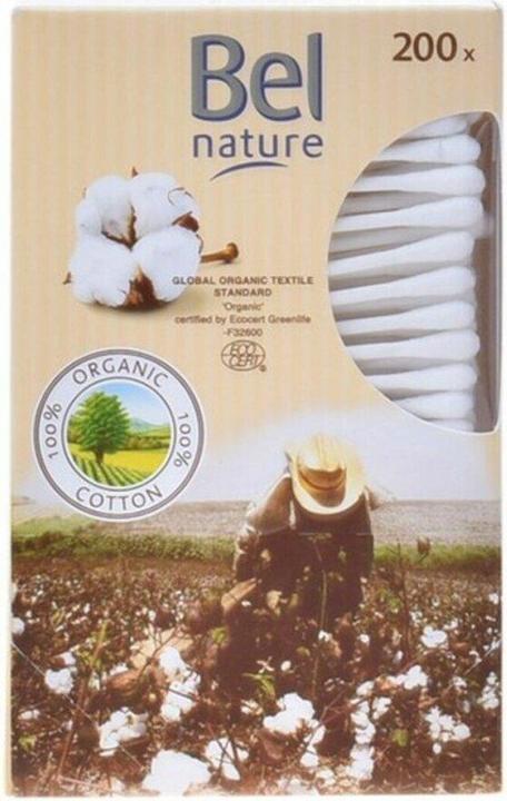 Produktbild Bel Cosmetic NATURE ECOCERT bastoncillos cartón algodón orgánico 200 pz