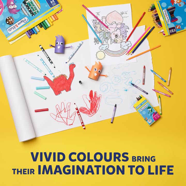 Immagine prodotto Paper Mate Penne a punta di feltro per bambini Colorate 24 M Blister (Multicolore, 24 x)