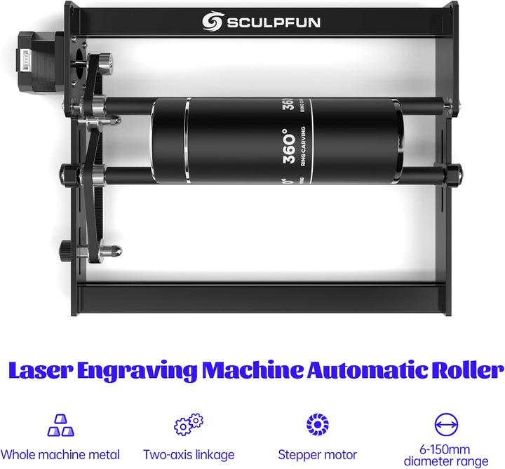 Actual product image Sculpfun Laser-Rotationswalze S30