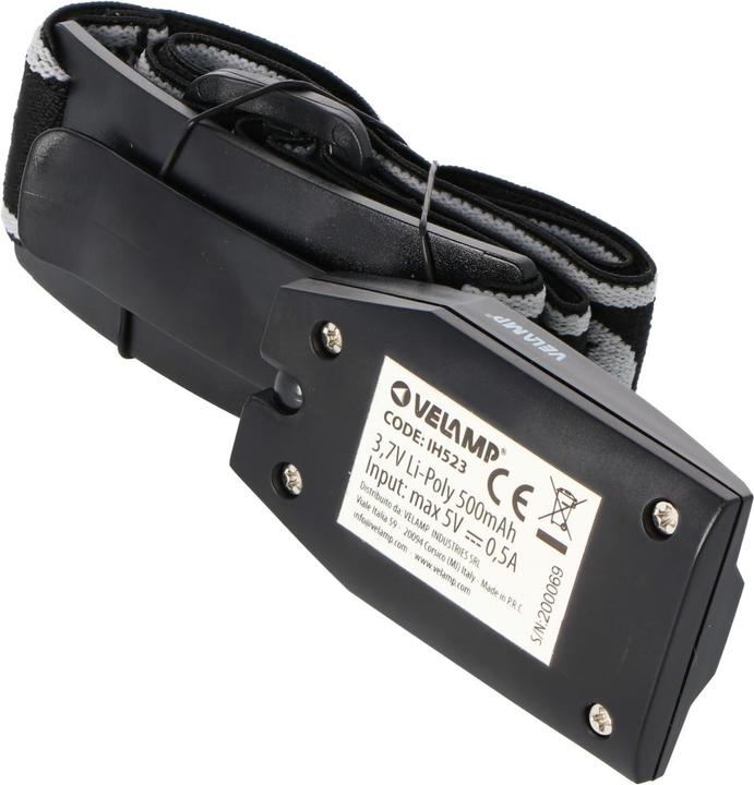 Actual product image Velamp Metros LED Stirnlampe IH523, mit Infrarotschalter inklusive Akku (150 lm)