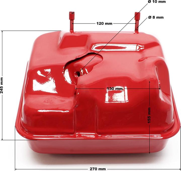 Produktbild Wiltec Benzinmotor 13 PS Ersatzteil Benzintank Kraftstofftank Benzin Tank Behälter