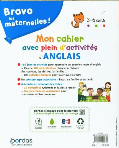 Immagine prodotto Bravo les maternelles! : mon cahier avec plein d'activités d'anglais (Francese, Touati Corinne, Landry P., Bodilis Evelyne, 2024)