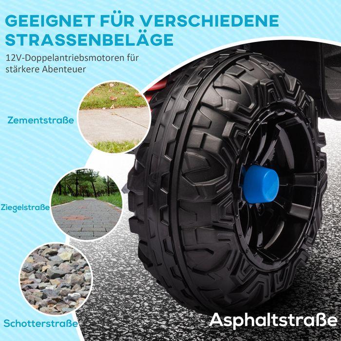Produktbild Swisshandel24 Elektro Quad für Kinder 12V Kinderquad mit 4-Rad-Federung, MP3, 3-5 Jahre, 5 km/h, blau (12 V)
