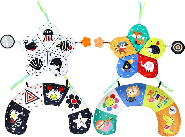 Immagine prodotto Activity Board Giocattolo cuscino per neonati Nero Bianco ad alto contrasto per neonati 0-6