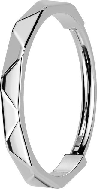Produktbild Star Piercing Micro Segmentring klappbar silber V facettiert (Titan G23)