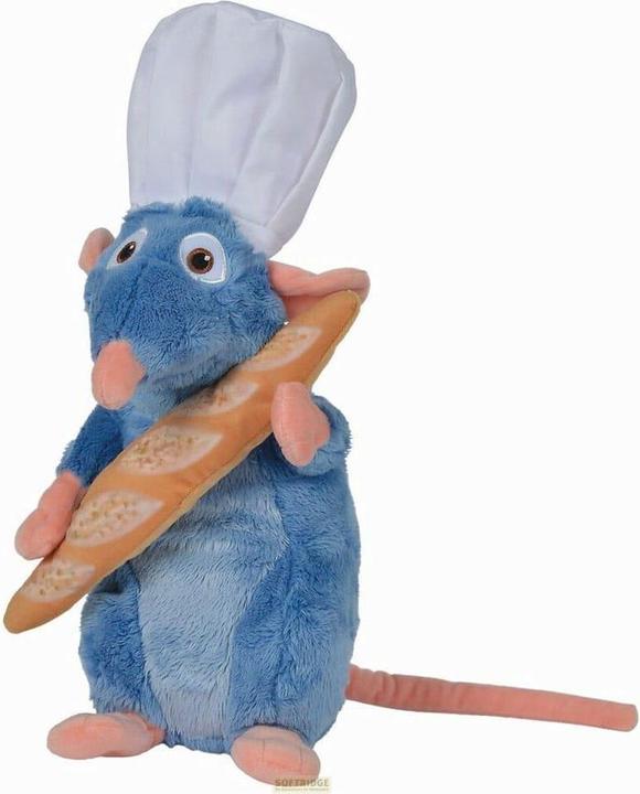 Image du produit Simba Disney : Ratatouille - Rémy avec son chapeau de chef et sa baguette 25 cm Peluche (25 cm)
