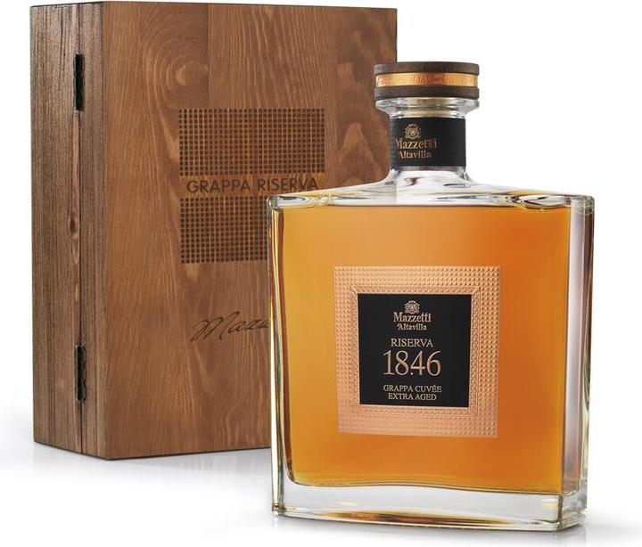 Produktbild Mazzetti d'Altavilla Grappa Riserva 18.46 di Barbera e Dolcetto Invecchiata Piemonte (1 x 70 cl)