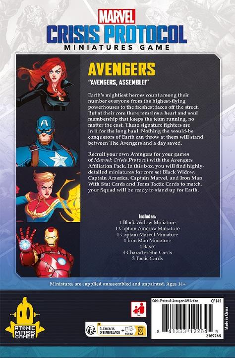 Actual product image Atomic Mass Games AMGD2112 - Marvel: Crisis Protocol - Avengers Affiliation Pack