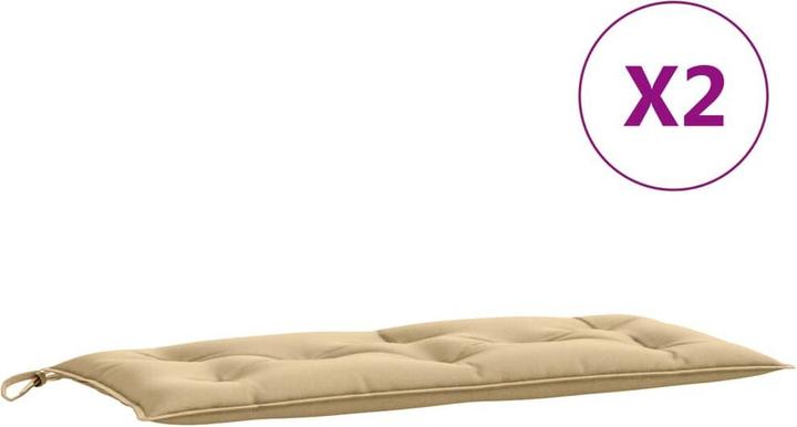 Actual product image VidaXL Garden bench cushions 2 pcs. fabric (100 x 50 x 7 cm)