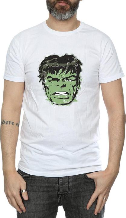 Image du produit - T-shirt INCREDIBLE HULK DISTRESSED FACE - Homme (S)