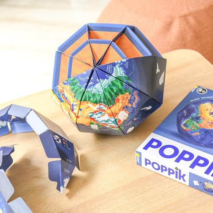 Immagine prodotto Poppik Il mio mappamondo artigianale, Il nostro pianeta