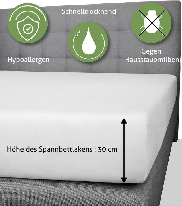 Actual product image Aspero Bamboo fitted sheet Macau (180 x 200 x 30 cm)