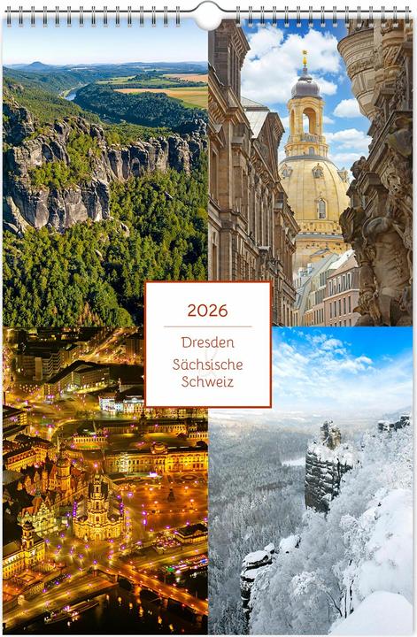 Produktbild Kalender Dresden und Schsische Schweiz 2026 (20 x 30 cm, Deutsch)