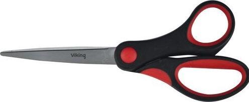 Produktbild Office Depot Schere Soft grip Edelstahl Rot, Schwarz 150 mm (15 cm)
