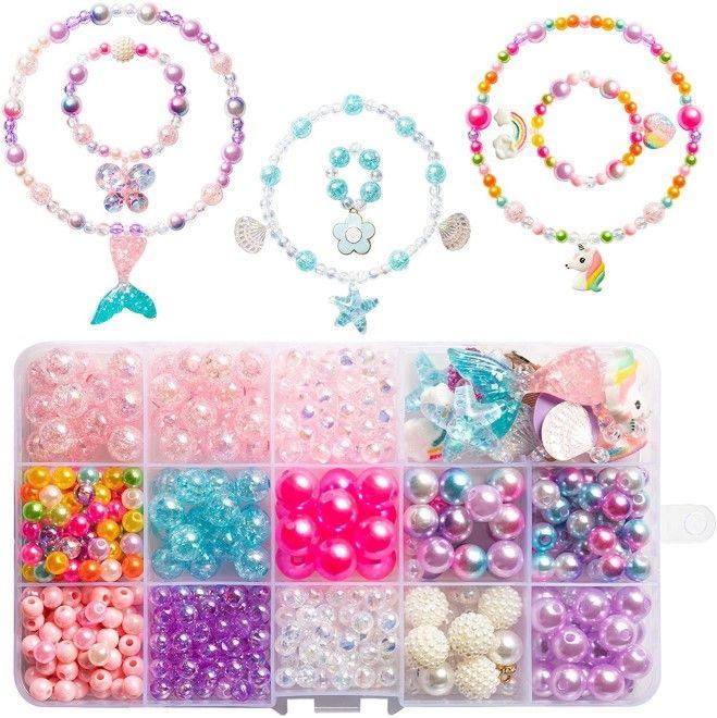 Actual product image MU Classic Children's bead jewellery DIY for bracelet and necklace