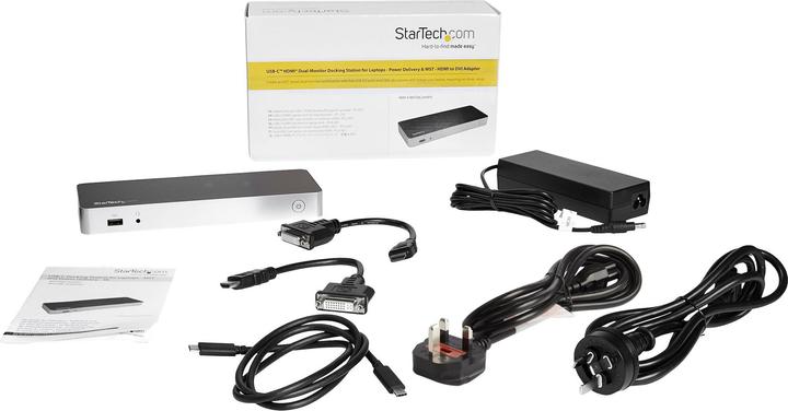 Produktbild StarTech Dual USB C Dock - Windows - Pd (USB-C, 5 Ports)