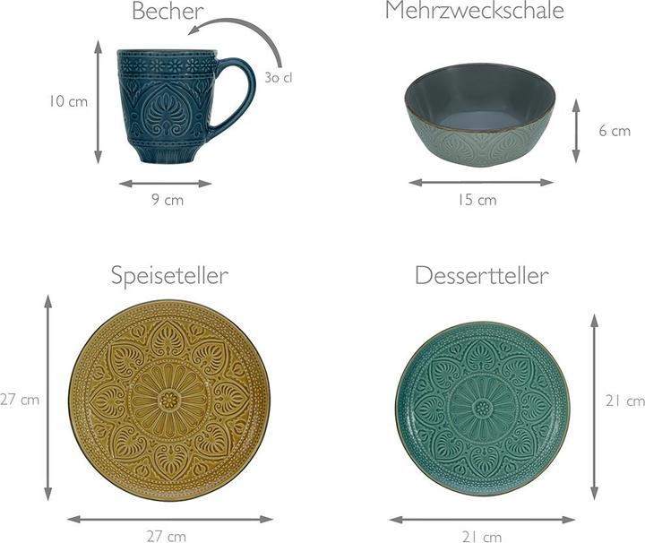 Produktbild CreaTable Samarkand (16 Stück)