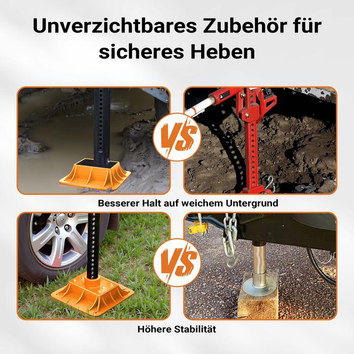 Produktbild Wiltec Farm Jack Halterung Stützplatte Wagenheber Unterlegplatte 29,2x29,2cm