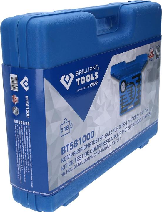 Produktbild Brilliant Tools Kompressionstester-Satz für Diesel Motoren, 18-tlg