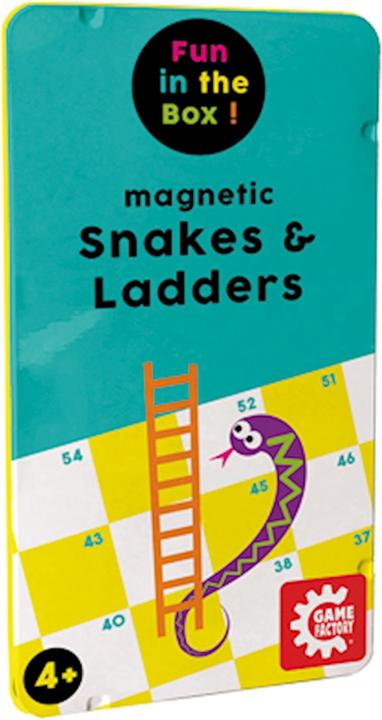 Actual product image Game Factory Magnetic Snakes & Ladders (English, German, Italian, French)