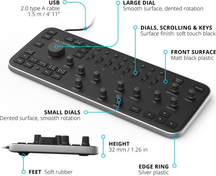 Actual product image Loupedeck Controller for Adobe Lightroom