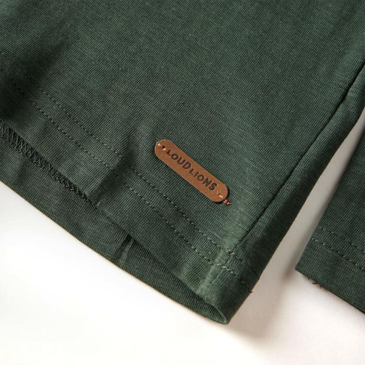 Immagine prodotto VidaXL Camicia da bambino a maniche lunghe verde scuro 92,Materiale: 100 (92)