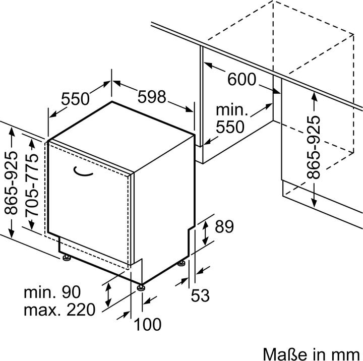 Image du produit Bosch Hausgeräte Bosch Série 4, Lave-vaisselle entièrement intégré, 60 cm, XXL, SBV4HBX00D