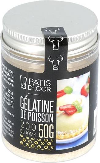 Image du produit Patisdécor Poudre de gélatine de poisson 200 Bloom (50g) (19.80 g)