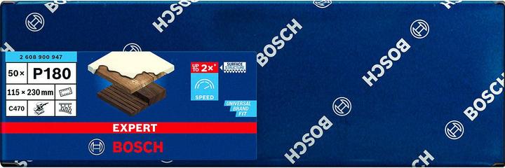 Image du produit Bosch Professional Zubehör EXPERT C470 Papier abrasif à 14 trous pour ponceuses vibrantes, 115 x 230 mm, G 180, 50 pcs. (180)